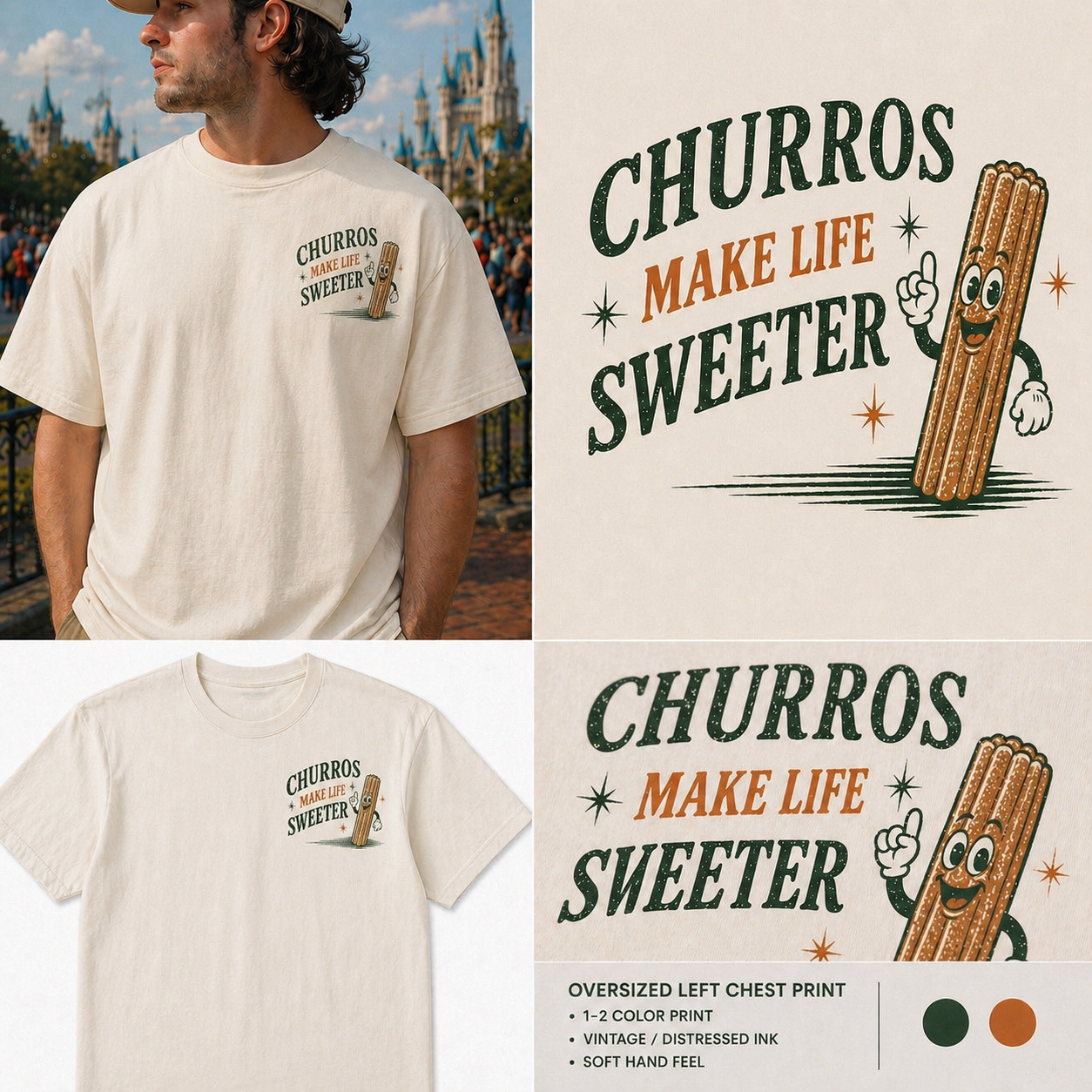 Churros Make Life Sweeter Tee - Mascot