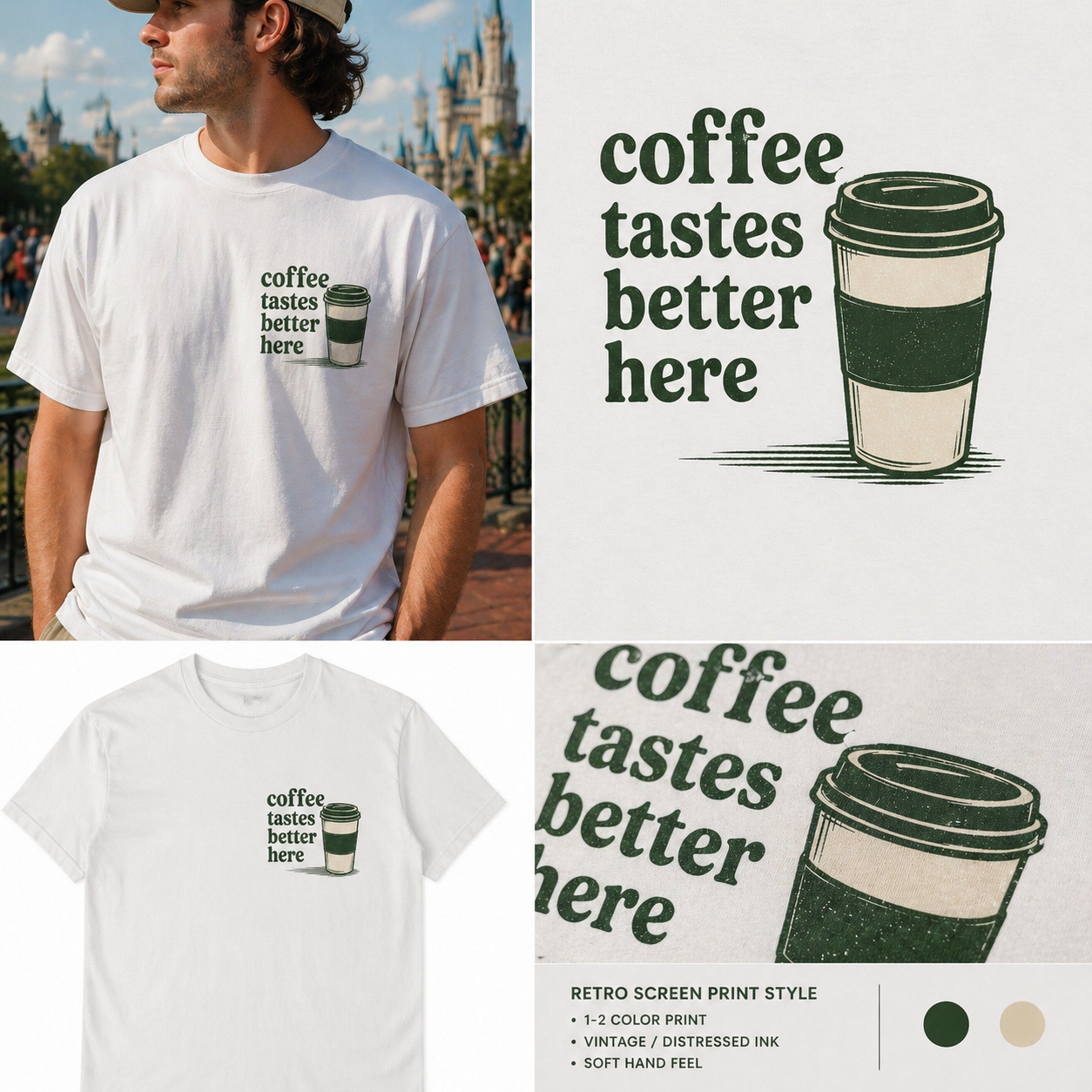 Coffee Tastes Better Here Tee