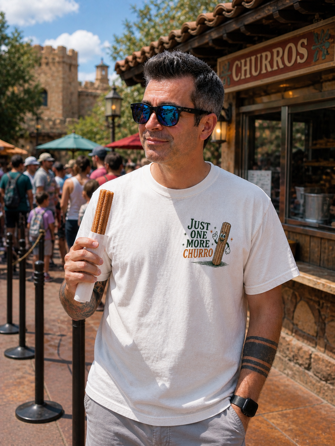 Just One More Churro Tee - Churro Mascot