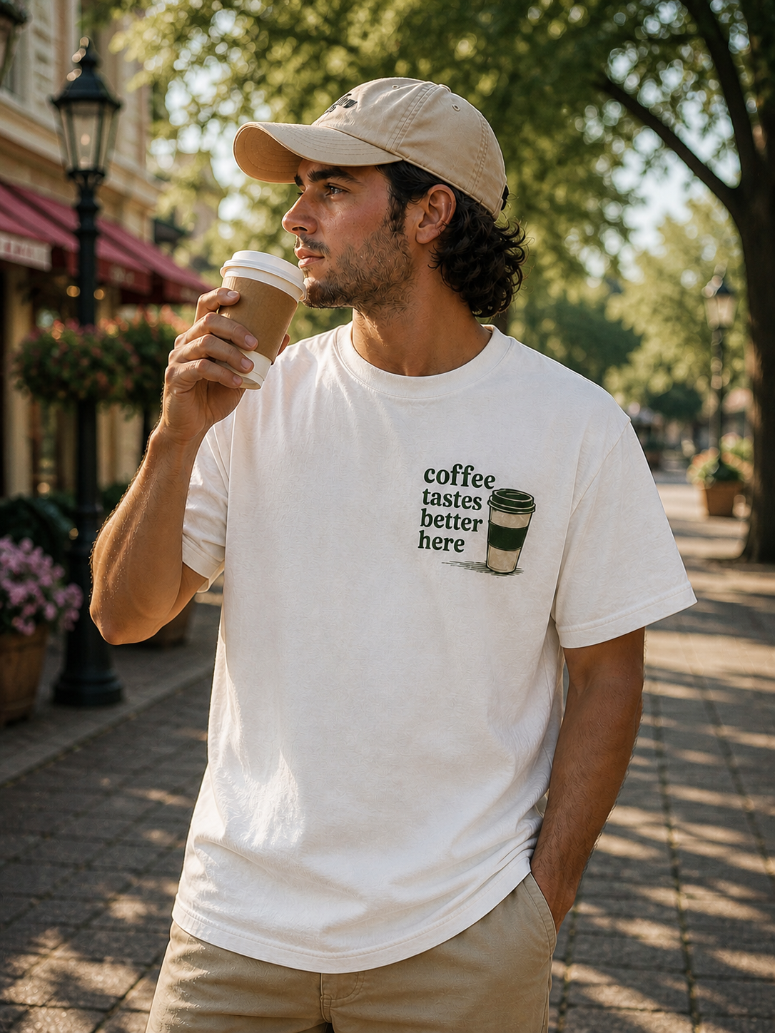 Coffee Tastes Better Here Tee