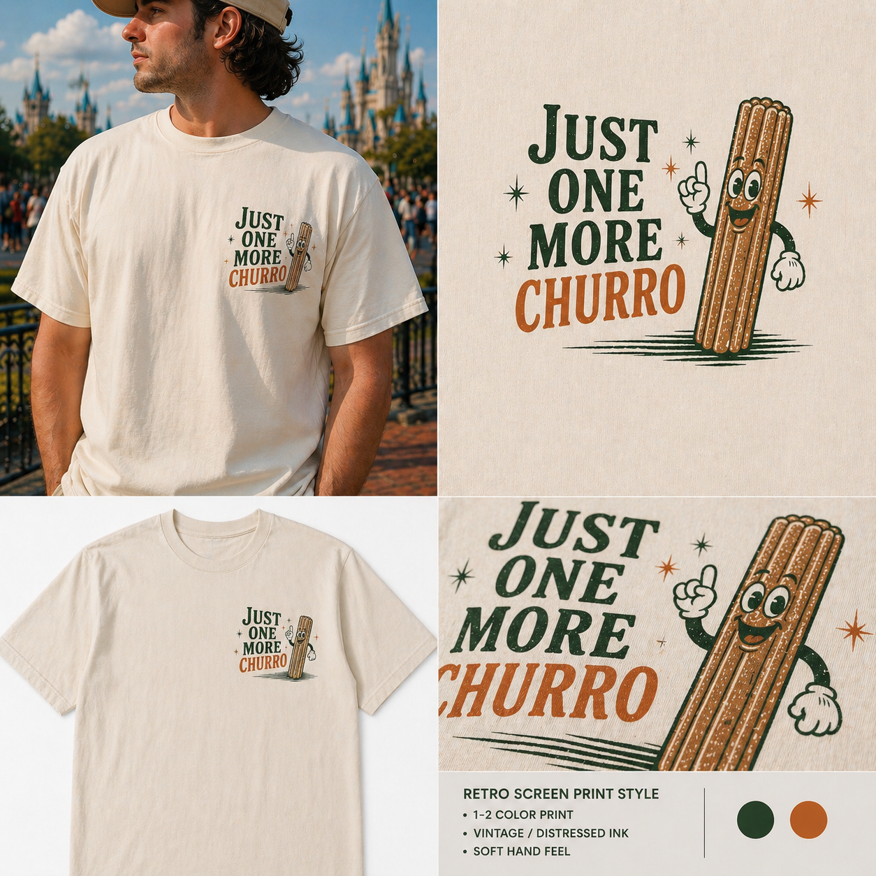 Just One More Churro Tee - Churro Mascot